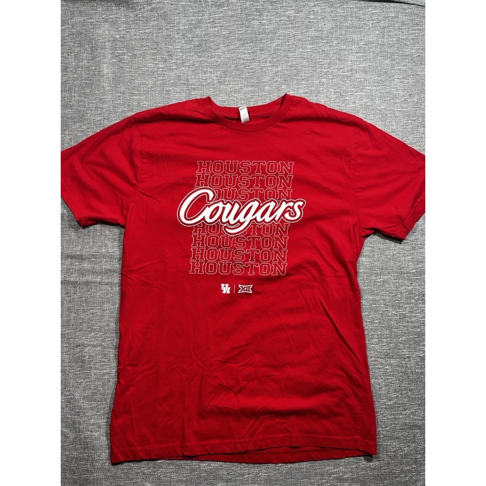 Circle Clothing Houston Cougars Big XII Graphic Red T-Shirt, Size XL